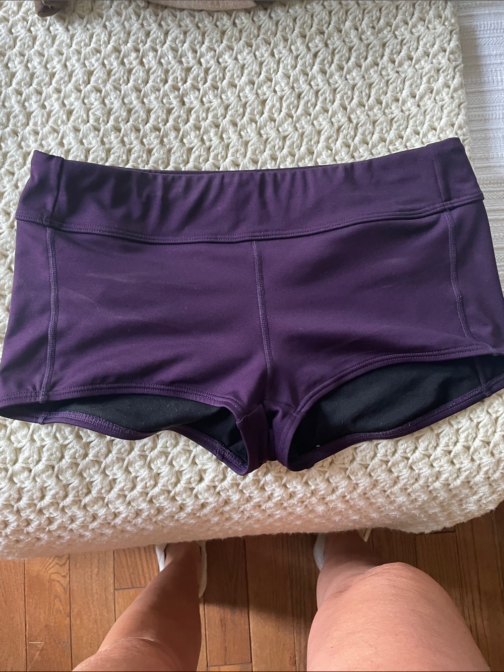 TYR Deep Plum boy style swim shorts.
